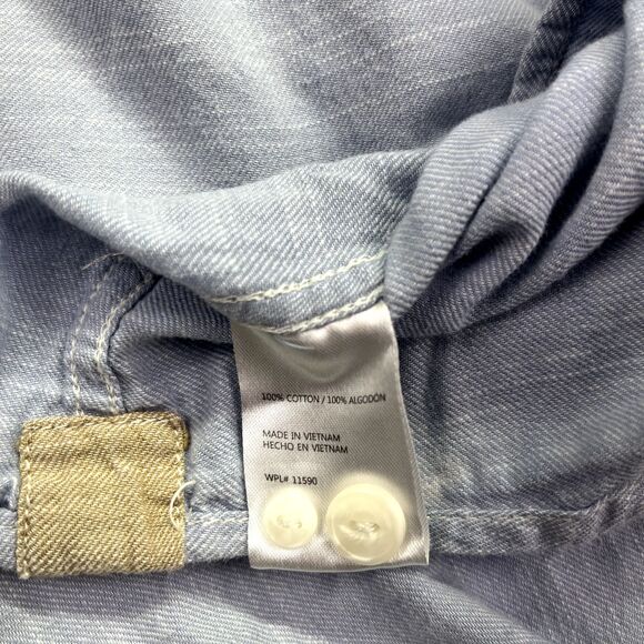 Weatherproof Button Up Shirt Men's XXL Blue White Color Blend 100% Cotton - Picture 8 of 15